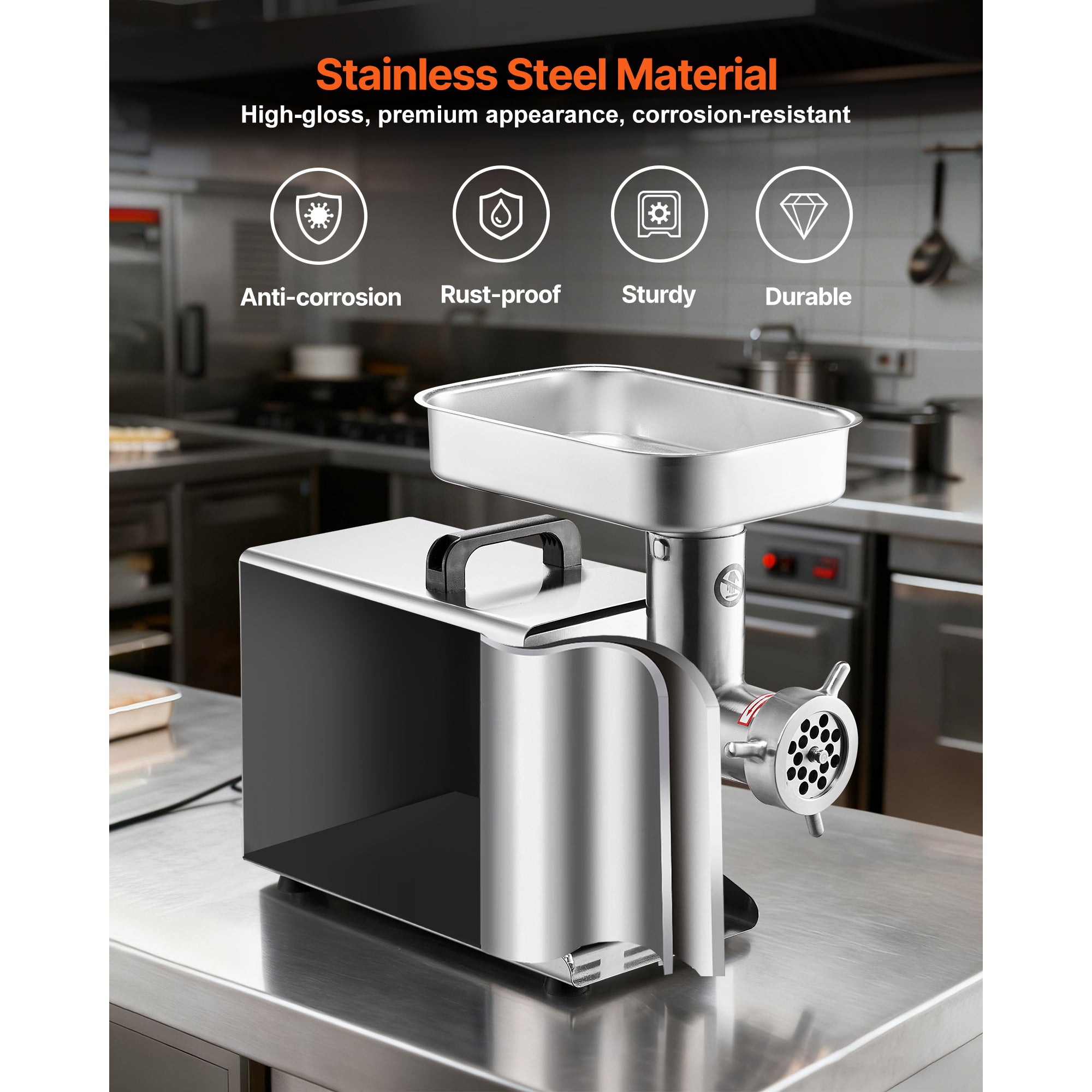 Commercial Electric Meat Grinder 300-1260Lb/H Sausage Mincer Stuffer Stainless