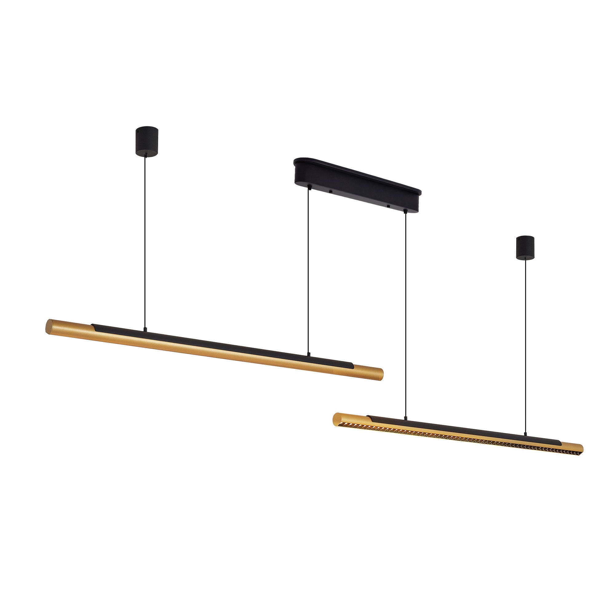 Modern Black and Gold LED Pendant Light