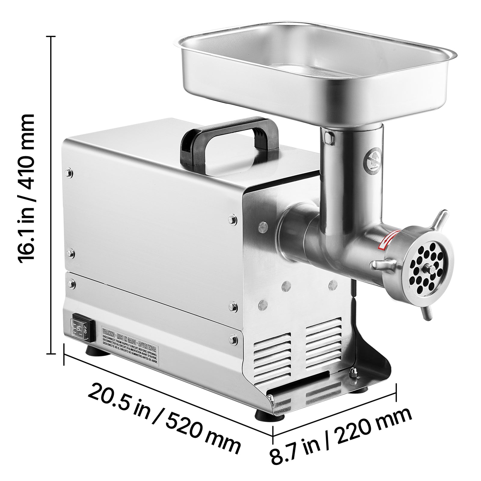 Commercial Electric Meat Grinder 300-1260Lb/H Sausage Mincer Stuffer Stainless