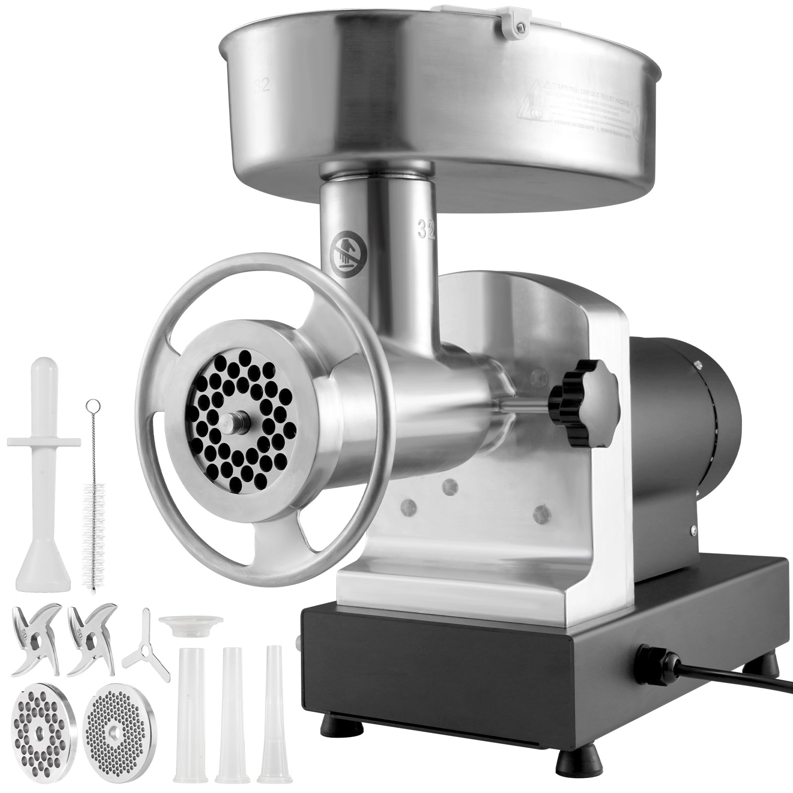 Commercial Electric Meat Grinder 300-1260Lb/H Sausage Mincer Stuffer Stainless