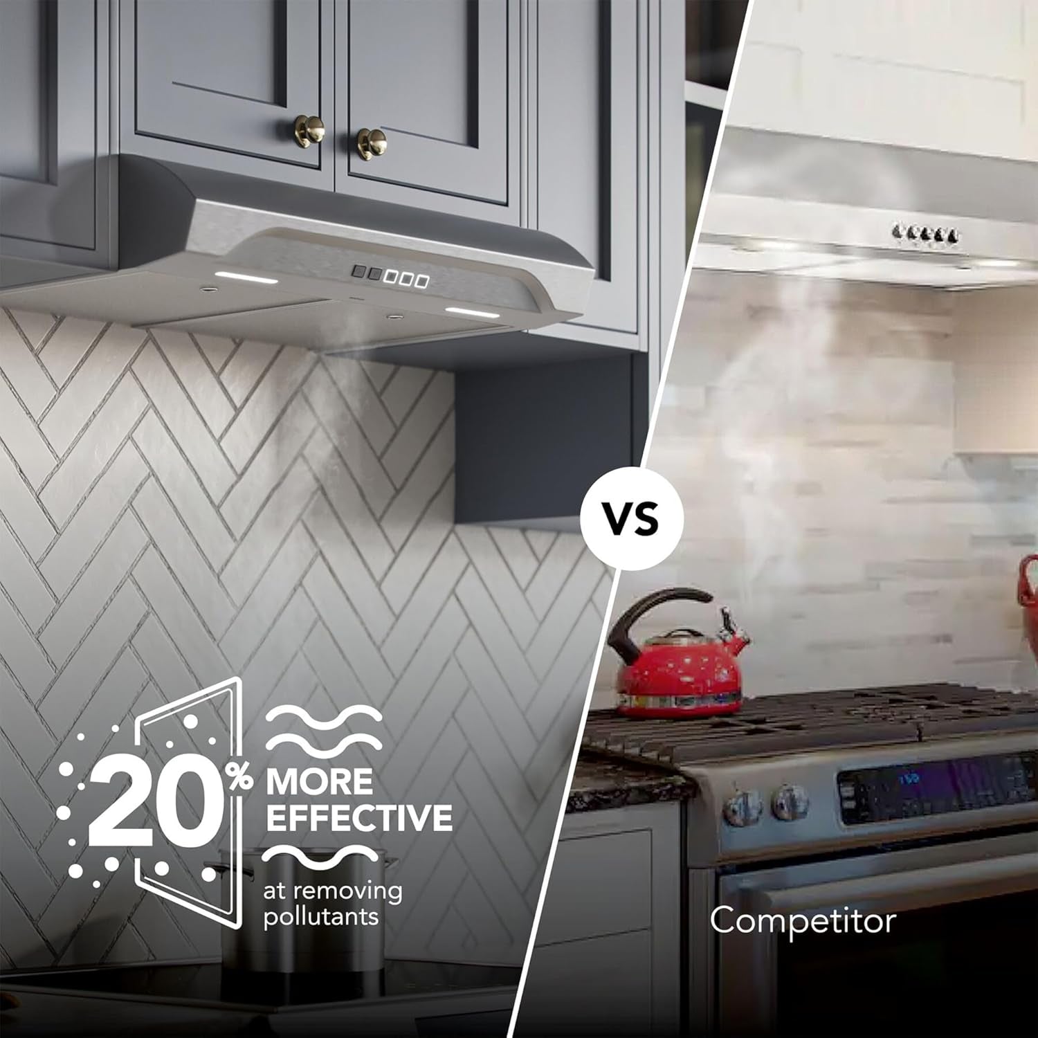 30 Inch Alta under Cabinet Range Hood, ENERGY STAR, 350 Max Blower CFM - Electric Rangehood and Exhaust for Kitchen Stove Cooking and Ventilation, Stainless Steel