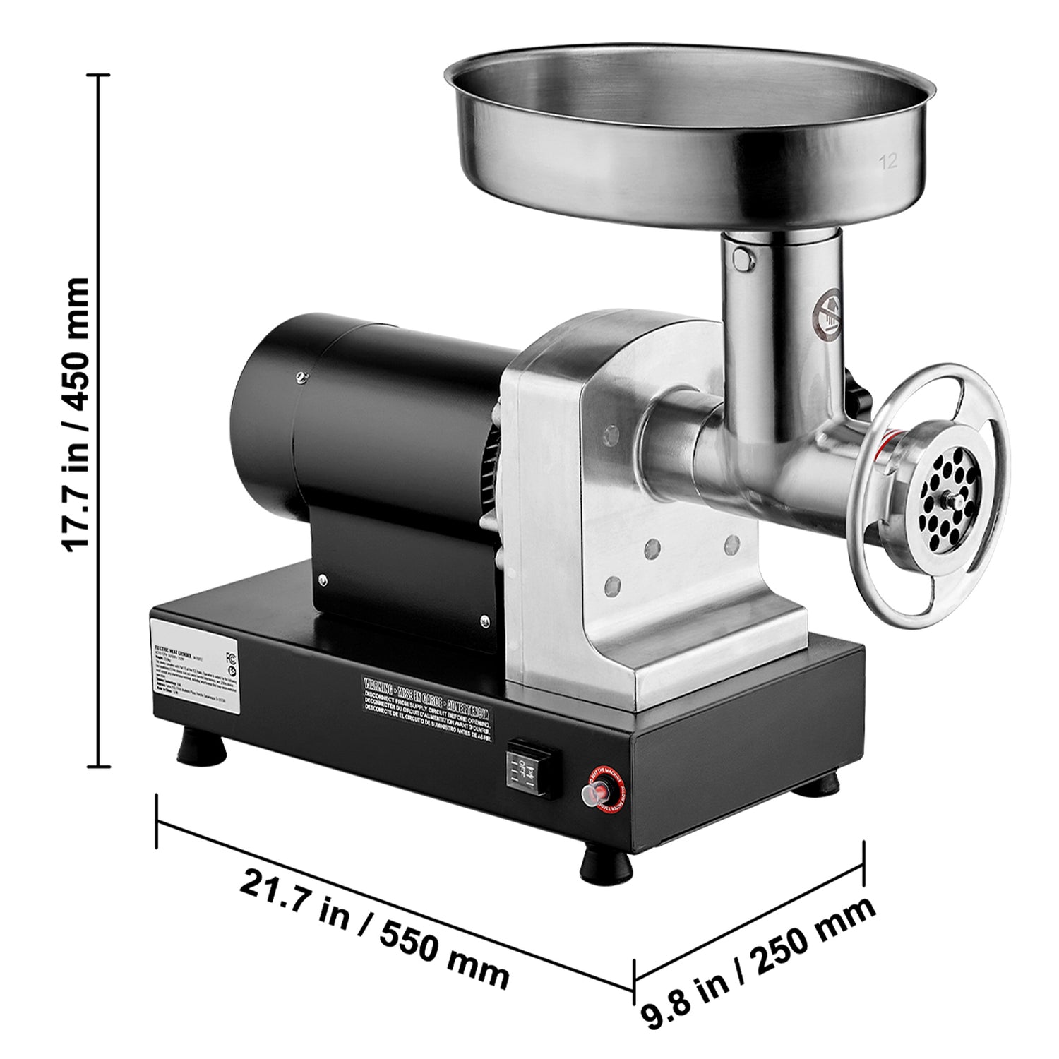 Commercial Electric Meat Grinder 300-1260Lb/H Sausage Mincer Stuffer Stainless