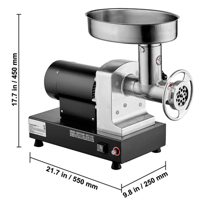Commercial Electric Meat Grinder 300-1260Lb/H Sausage Mincer Stuffer Stainless