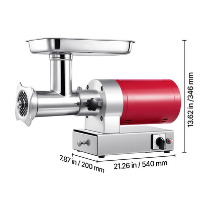 Commercial Electric Meat Grinder 300-1260Lb/H Sausage Mincer Stuffer Stainless