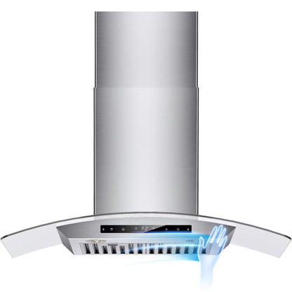 Wall Mount Range Hood 36 Inch 900 CFM Stainless Steel Range Hood with LED Light and Remote Control