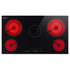Built In. 36 In. 240V Radiant Electric Cooktop in Black with 5 of Elements Including Dual Element and Warm Zone