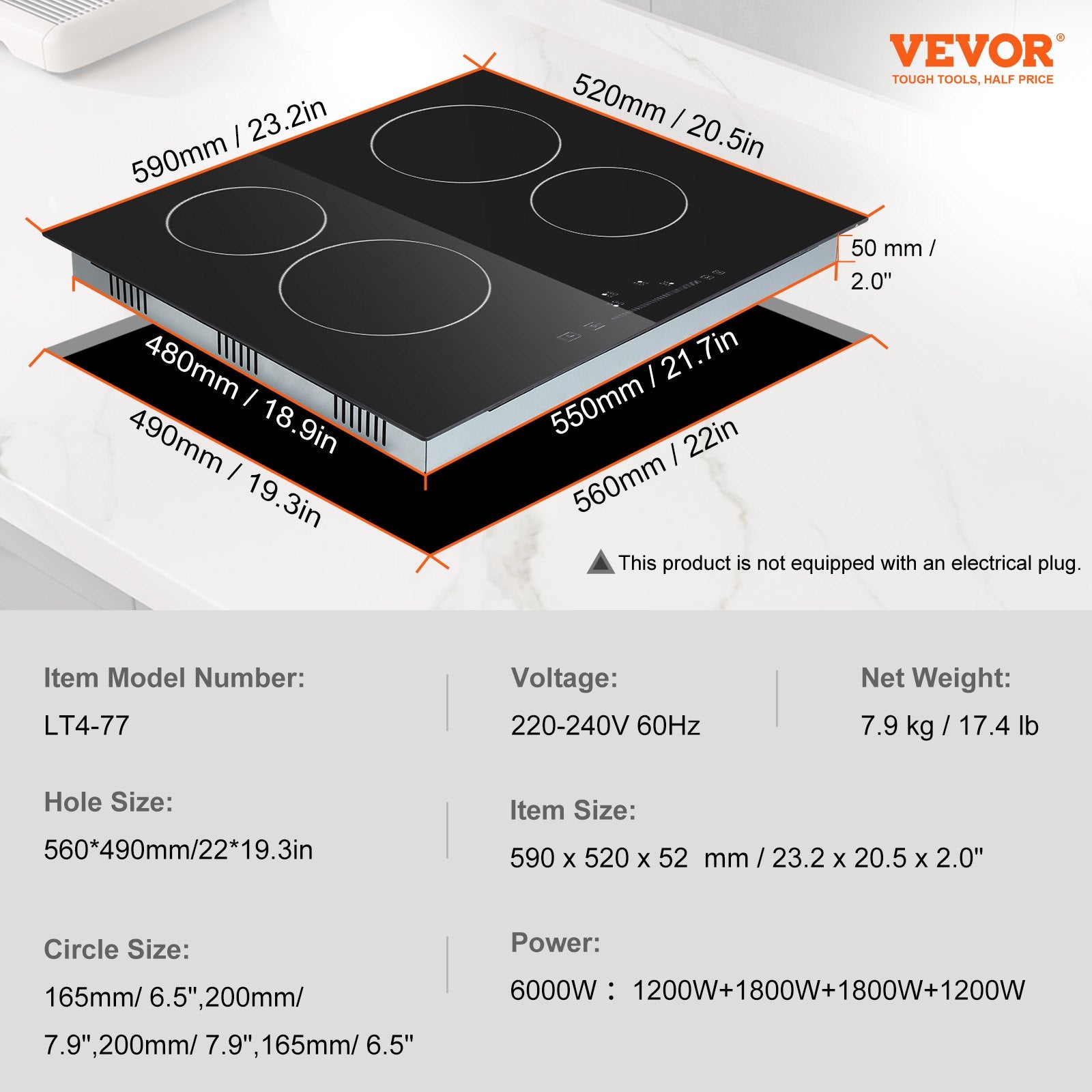 VEVOR Electric Stove Top