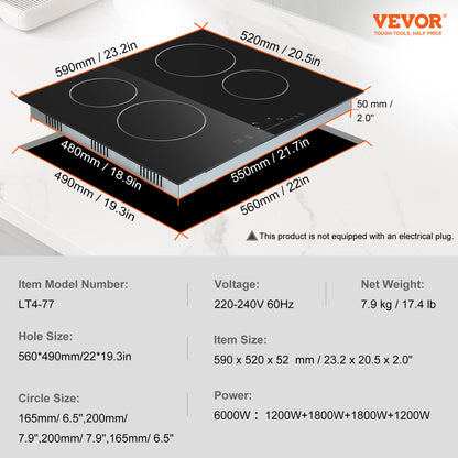VEVOR Electric Stove Top