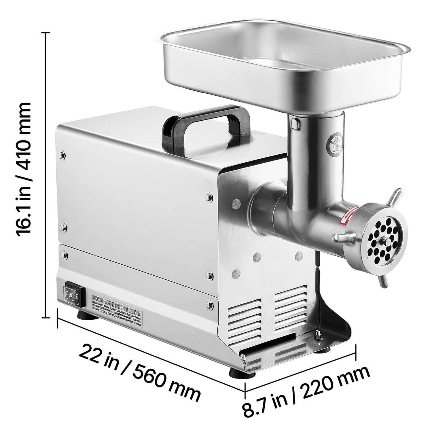 Commercial Electric Meat Grinder 300-1260Lb/H Sausage Mincer Stuffer Stainless