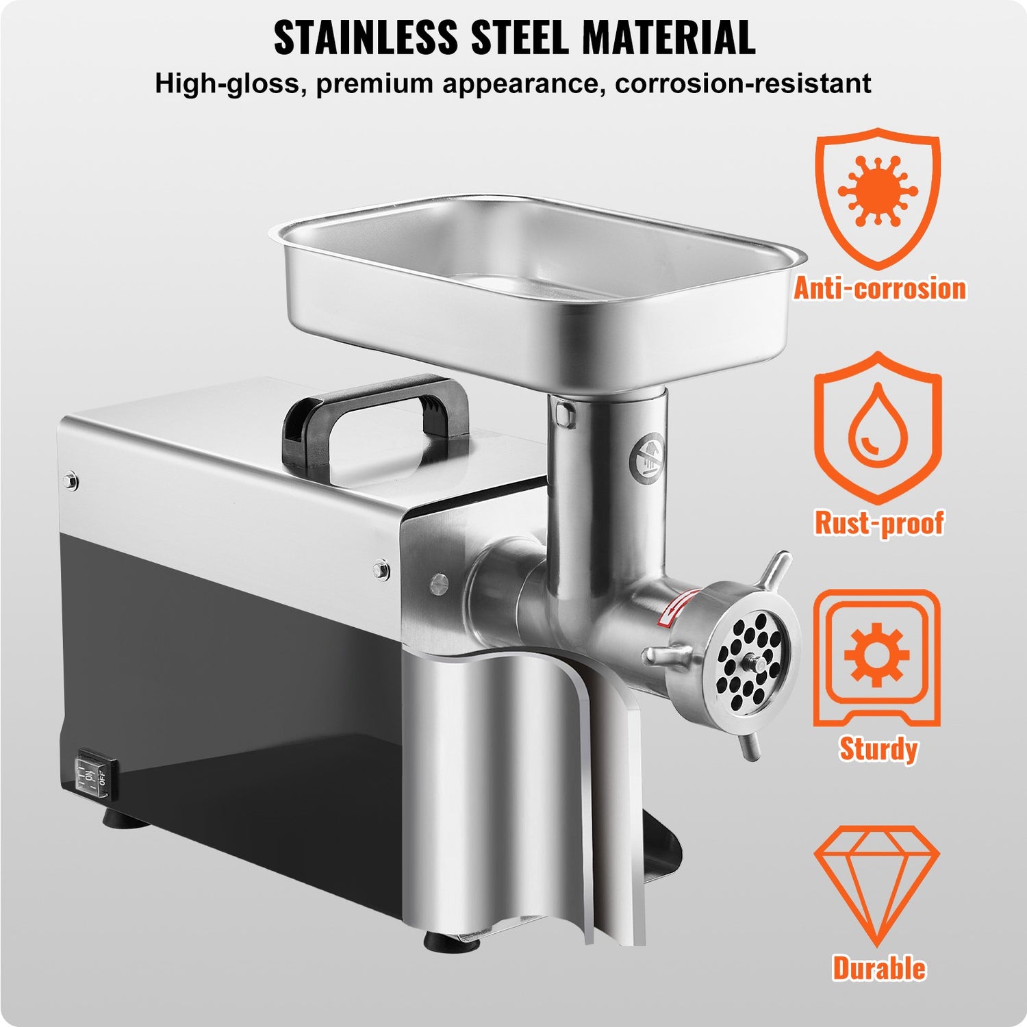 Commercial Electric Meat Grinder 300-1260Lb/H Sausage Mincer Stuffer Stainless
