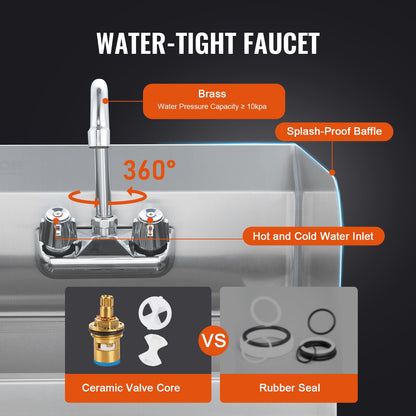 Commercial Stainless Steel Hand Sink