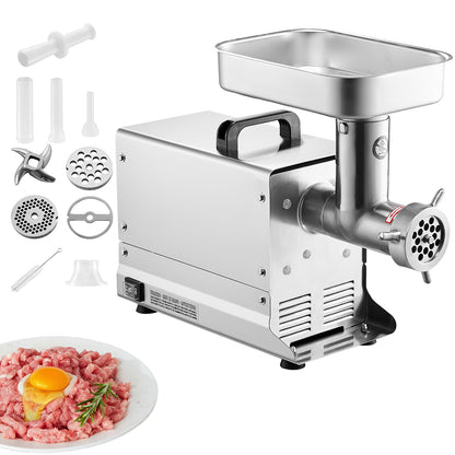Commercial Electric Meat Grinder 300-1260Lb/H Sausage Mincer Stuffer Stainless