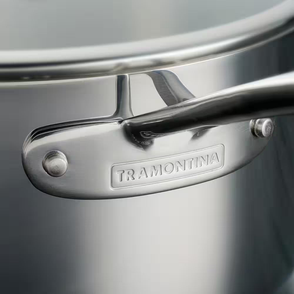 8 Piece Tri-Ply Clad Stainless Steel Cookware Set with Glass Lids
