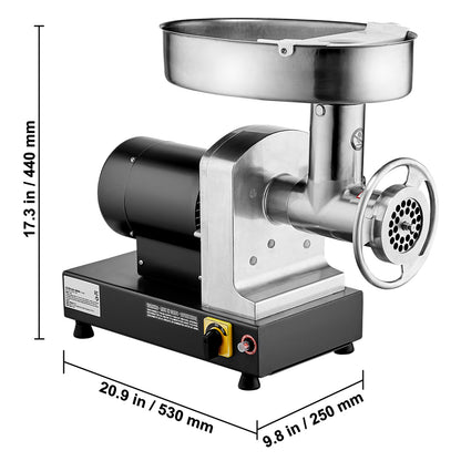Commercial Electric Meat Grinder 300-1260Lb/H Sausage Mincer Stuffer Stainless