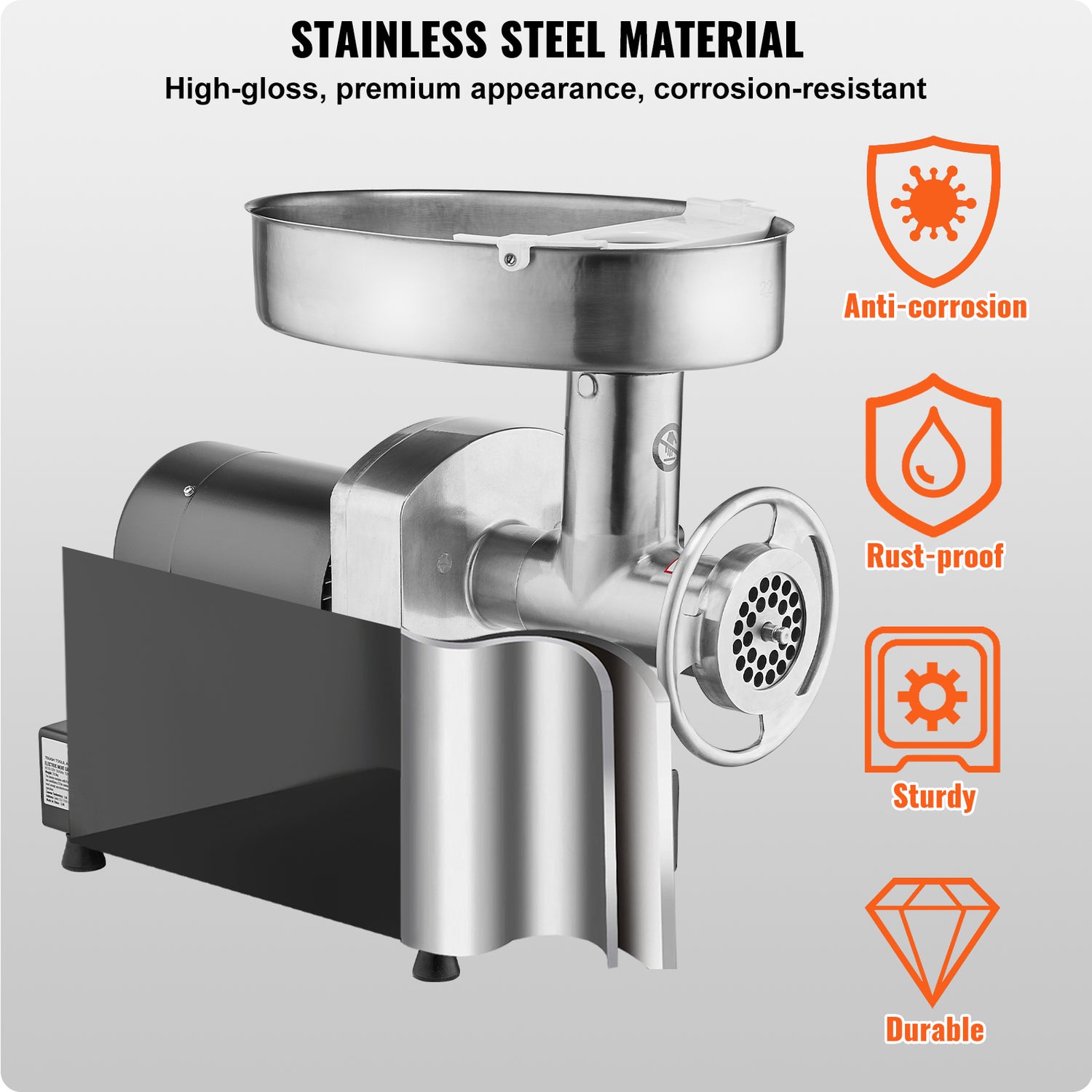Commercial Electric Meat Grinder 300-1260Lb/H Sausage Mincer Stuffer Stainless