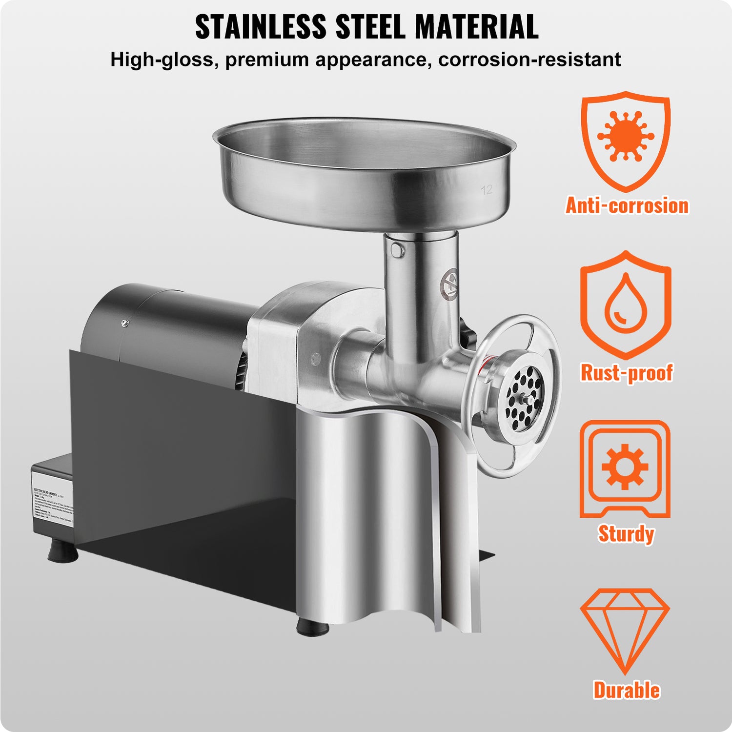 Commercial Electric Meat Grinder 300-1260Lb/H Sausage Mincer Stuffer Stainless