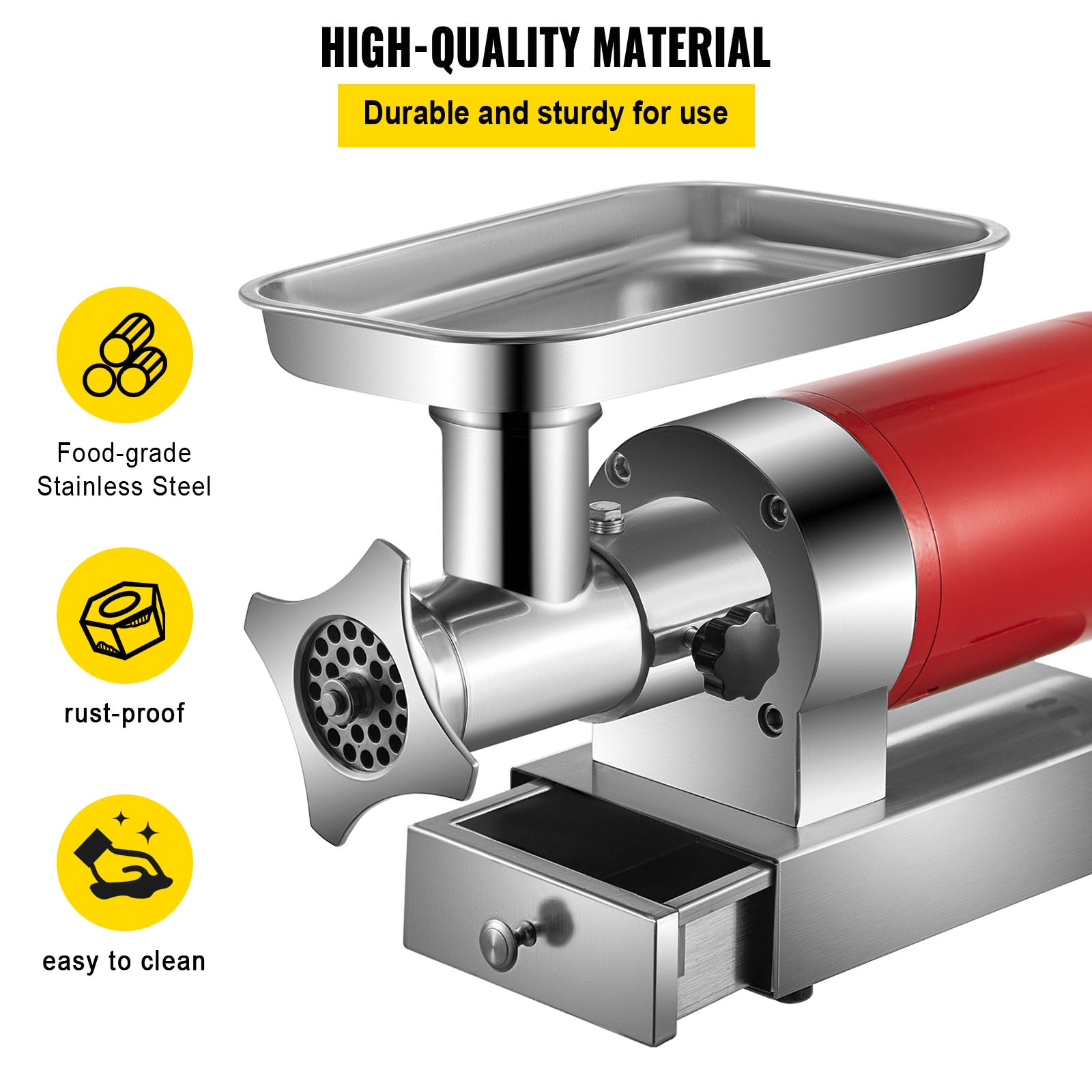 Commercial Electric Meat Grinder 300-1260Lb/H Sausage Mincer Stuffer Stainless