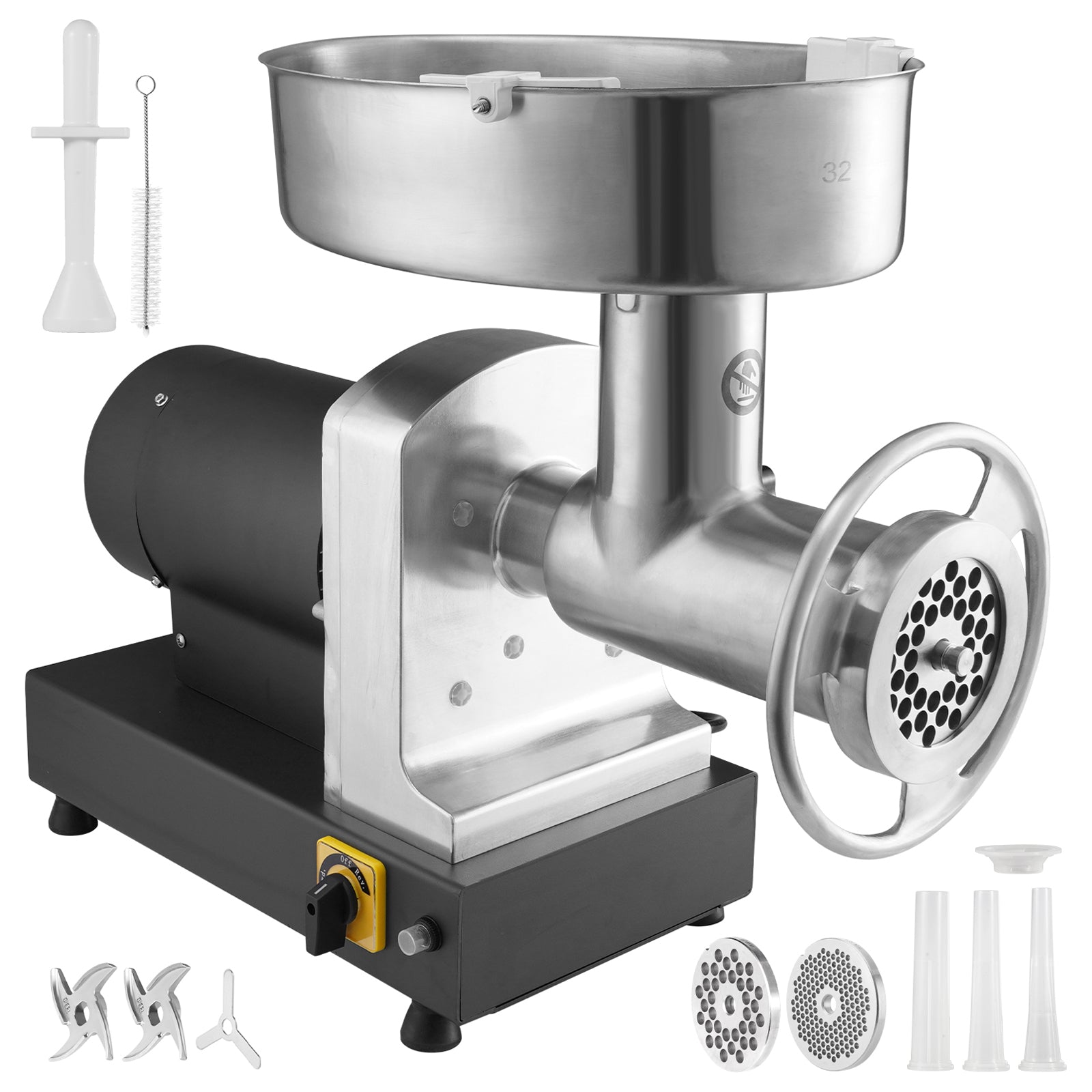 Commercial Electric Meat Grinder 300-1260Lb/H Sausage Mincer Stuffer Stainless