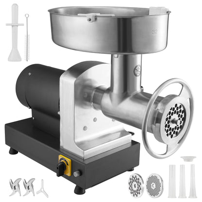 Commercial Electric Meat Grinder 300-1260Lb/H Sausage Mincer Stuffer Stainless