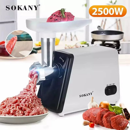 Meat Grinder Kitchen Chopper 3 Gear Electric Meat Grinders Stainless Steel Vegetable Food Processor Blender Mixer Garlic Crusher