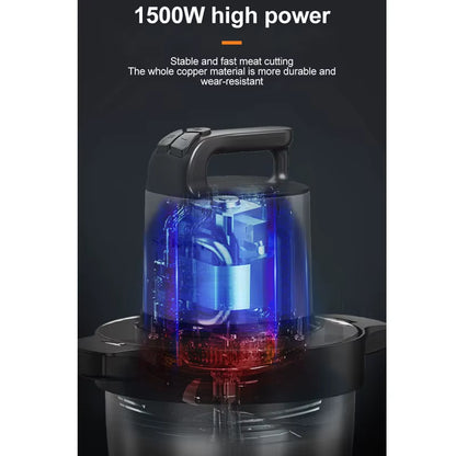 Food Processor 6.5L Electric Meat Grinders Stainless Steel Vegetable Slicer Chopper Crusher Kitchen Blenders Home Appliance