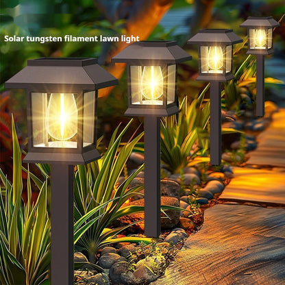 Solar-powered Outdoor Lighting Tungsten Filament Lamps For Ambiance And Landscape Lighting