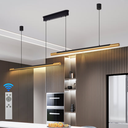 Modern Black and Gold LED Pendant Light