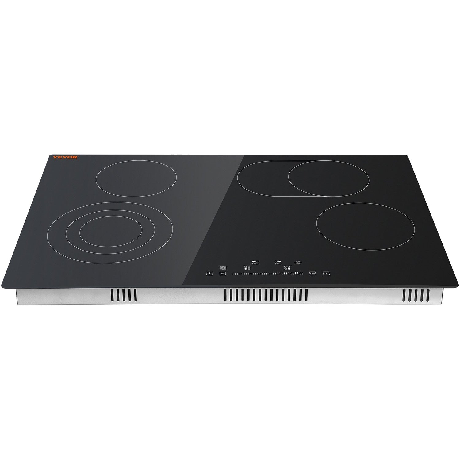 Built In Electric Stove Top, 30.3 X 20.5 Inch 4 Burners, 240V Glass Radiant Cooktop With Sensor Touch Control, Timer &amp; Child Lock Included, 9 Power Levels For Simmer Steam Slow Cook Fry