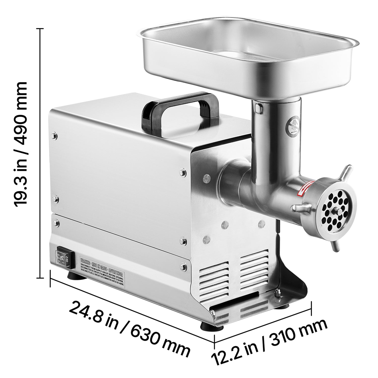 Commercial Electric Meat Grinder 300-1260Lb/H Sausage Mincer Stuffer Stainless
