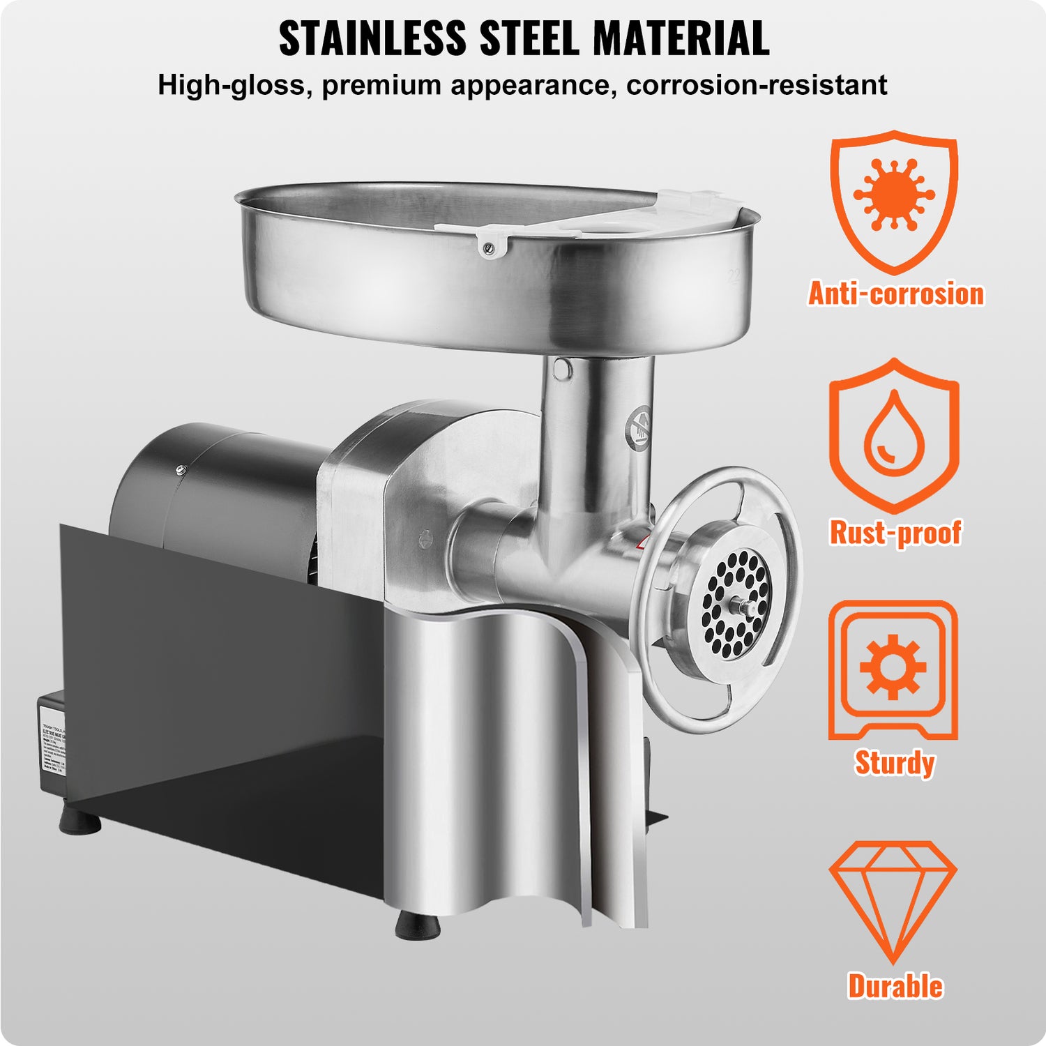 Commercial Electric Meat Grinder 300-1260Lb/H Sausage Mincer Stuffer Stainless