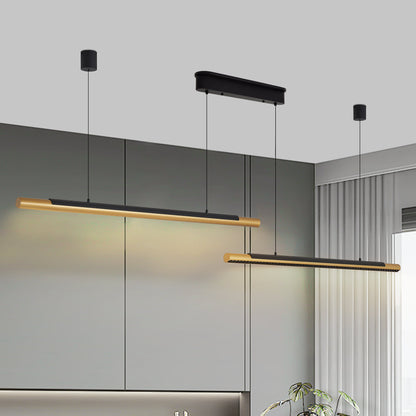 Modern Black and Gold LED Pendant Light