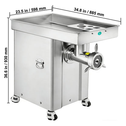Commercial Electric Meat Grinder 300-1260Lb/H Sausage Mincer Stuffer Stainless