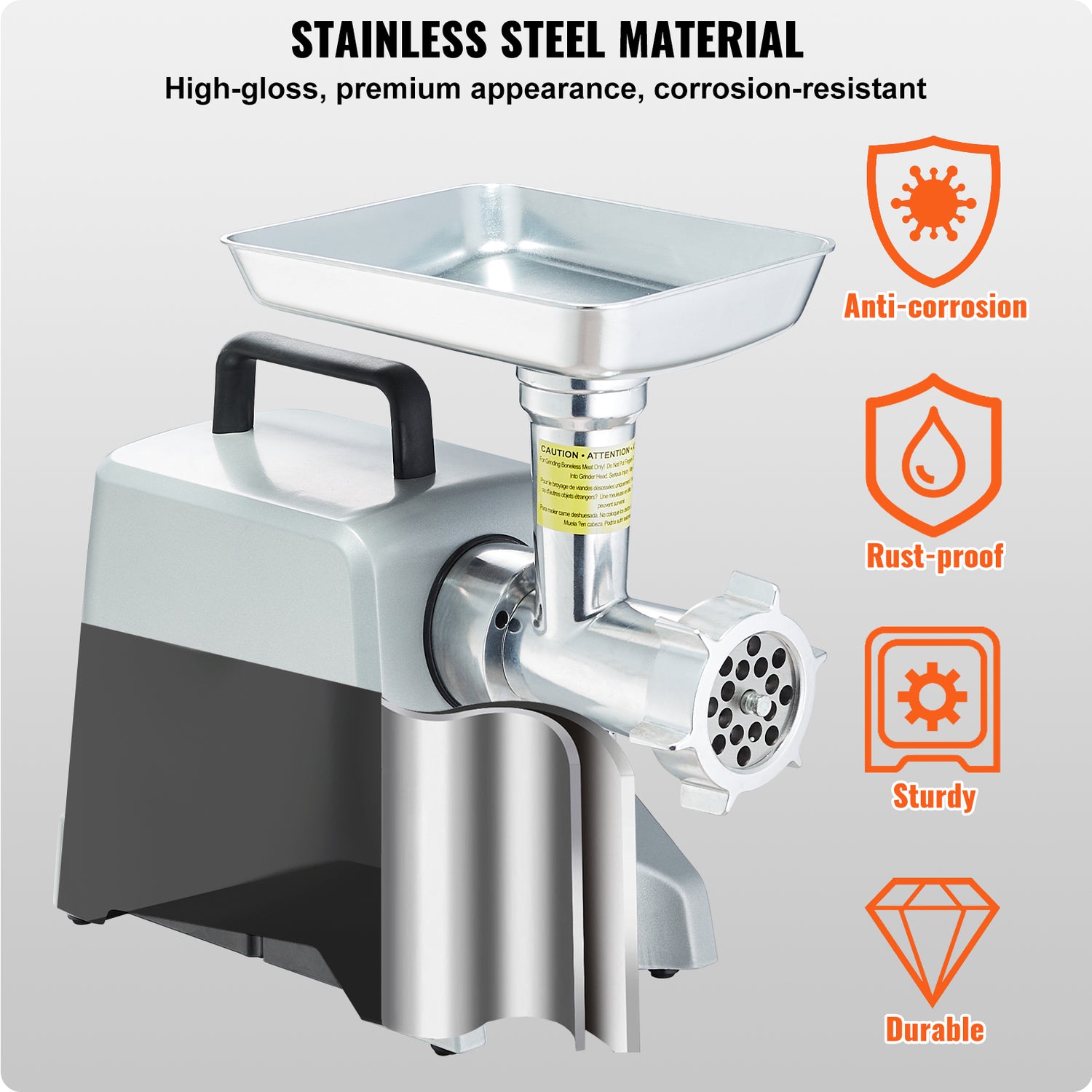 Commercial Electric Meat Grinder 300-1260Lb/H Sausage Mincer Stuffer Stainless