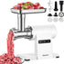 Electric Meat Grinder for Home Use, 2800W Peak Power, Heavy Duty Metal Body with Auto-Reverse, 2 Blades & 3 Grinding Plates, Sausage Stuffer & Kibbeh Kit, Easy Clean, White