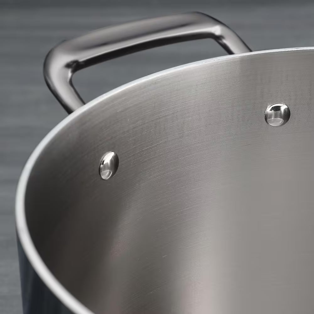 8 Piece Tri-Ply Clad Stainless Steel Cookware Set with Glass Lids
