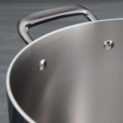 8 Piece Tri-Ply Clad Stainless Steel Cookware Set with Glass Lids